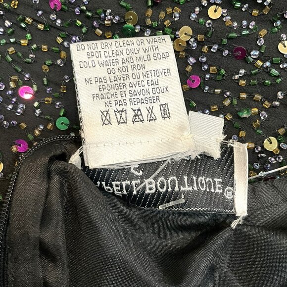 Pappel Boutique Evening Silk Beaded Sequin Dress -Size 8 - Picture 5 of 5